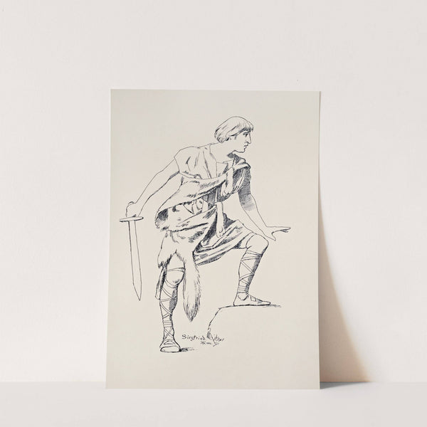 Siegfried, Brunnhilde gewahrend (1897) by Hans Thoma