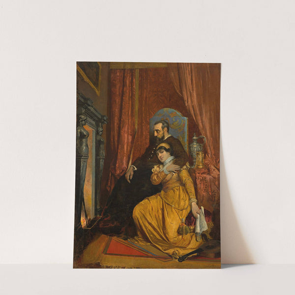 Sigismund Augustus and Barbara Giza by Tadeusz Popiel