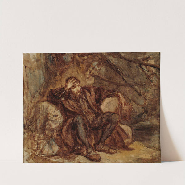 Sigismund Augustus in the Vilnius garden, sketch (1865) by Jan Matejko