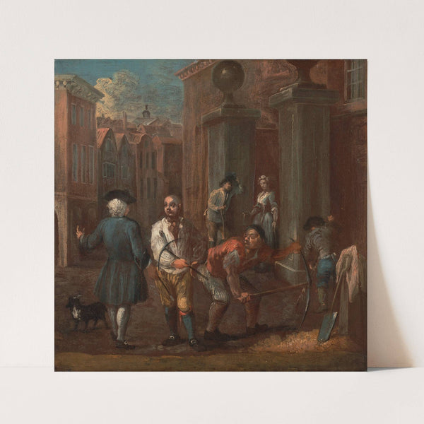 Sign for a paviour (ca. 1725) by William Hogarth
