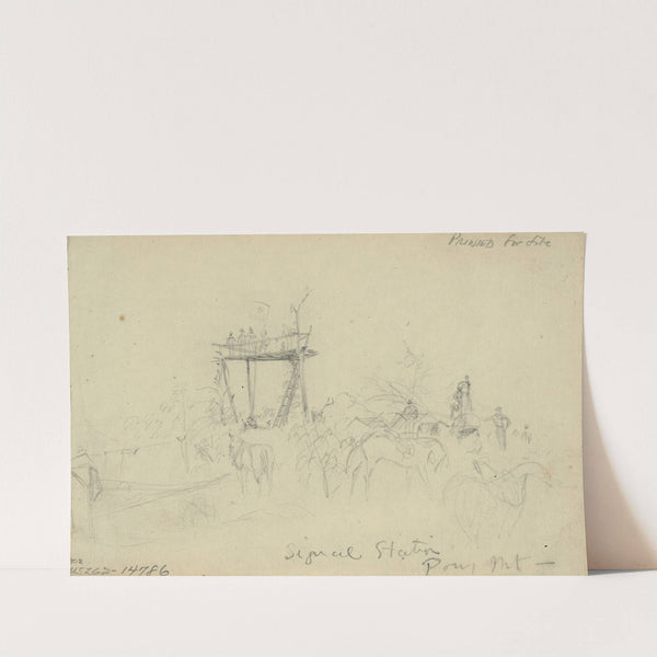 Signal Station. Pony Mt. by Alfred Rudolph Waud