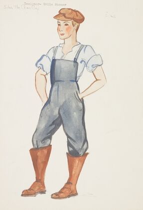 Silas the Chore Boy: Silas. Blue overalls, blue shirt, brown boots, and brown cap: (1934-1943)