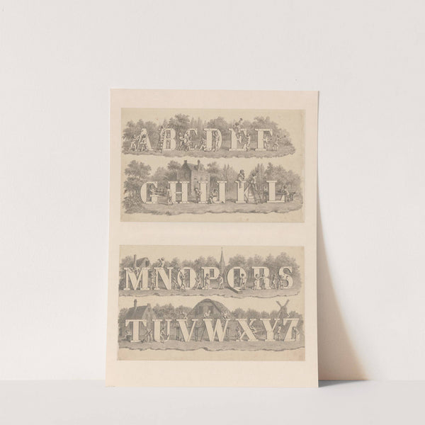 Silhouet van de familie en de knecht die vertrekt by Nelly Bodenheim