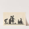 Silhouet van de familie met de hond en de kat (1884 - 1917) by Nelly Bodenheim