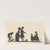 Silhouet van de familie met de hond en de kat (1884 - 1917) by Nelly Bodenheim