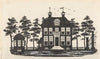 Silhouet van een huis