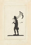 Silhouet van een tuinman