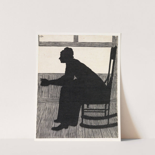 Silhouet (Vrouw in schommelstoel) by Samuel Jessurun de Mesquita