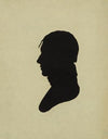 Silhouette of man facing left, no. 4