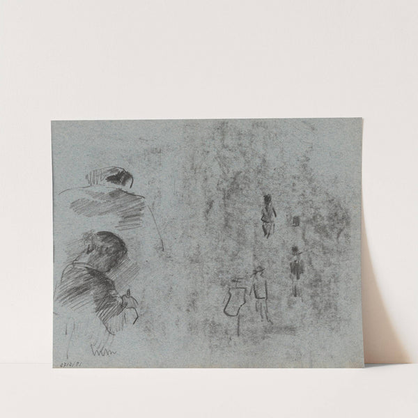 Silhouettes and two Figures Seen from the Back by James Ensor