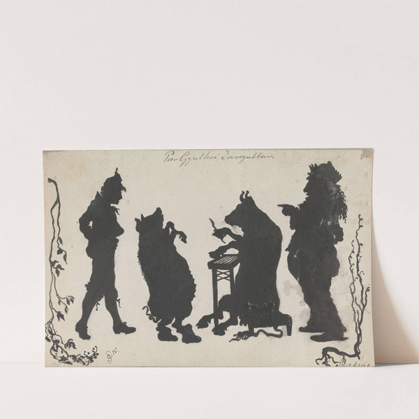 Silhuetter; Peer Gynt hos Dovregubben (1875) by Christian Skredsvig