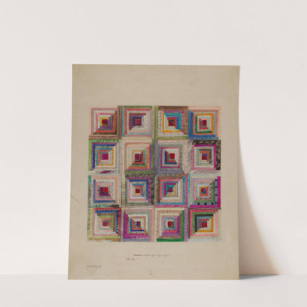 Silk Patchwork for Pillow (c. 1936) by Edith Magnette