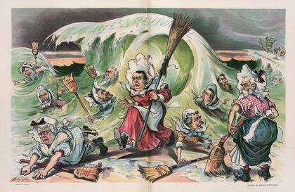 Silly old women! – their little brooms can’t sweep back the great big ocean