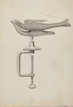 Silver Bird Sewing Holder