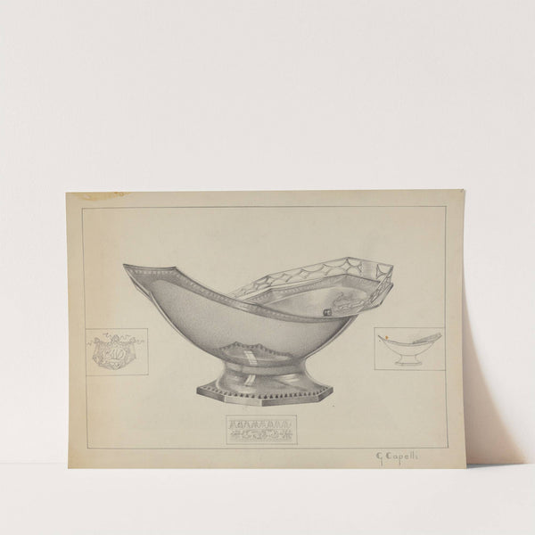 Silver Cake Basket by Giacinto Capelli