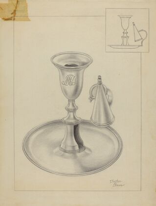 Silver Candlestick Holder