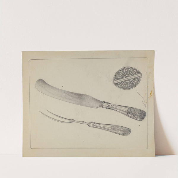 Silver Knife and Fork by A. Zimet