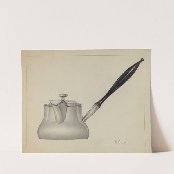 Silver Saucepan with Cover by Giacinto Capelli