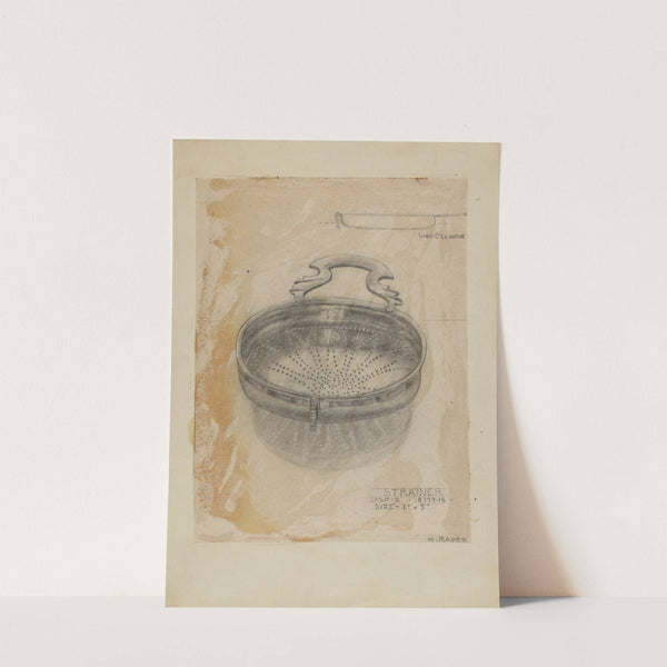 Silver Strainer by Herman Bader