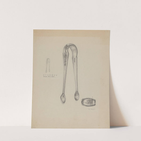 Silver Sugar Tongs (c. 1937) by Grace Halpin