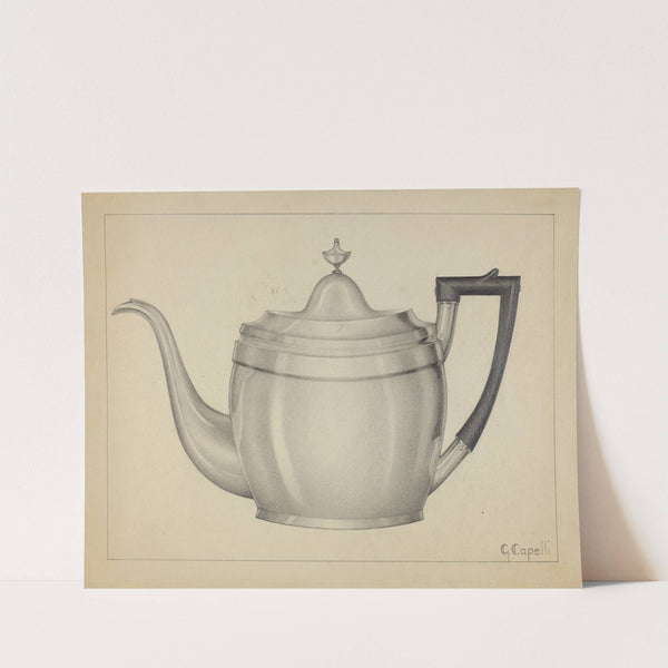 Silver Teapot by Giacinto Capelli