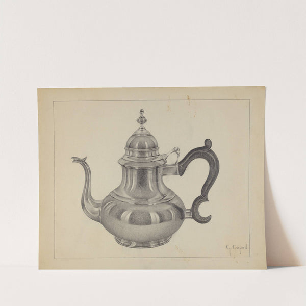 Silver Teapot by Giacinto Capelli