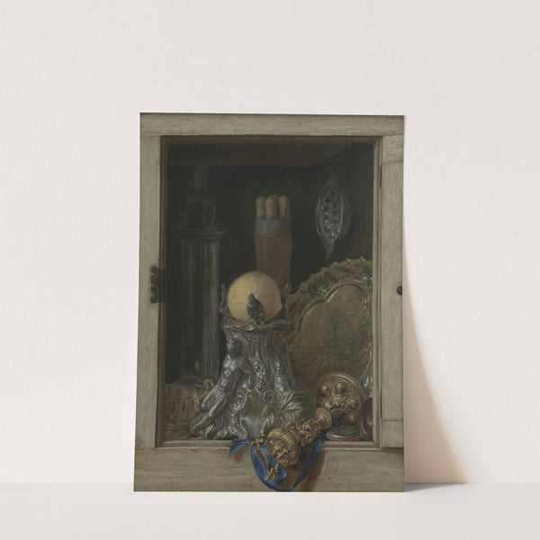 Silverware in an Open Cabinet by Cornelius Norbertus Gijsbrechts
