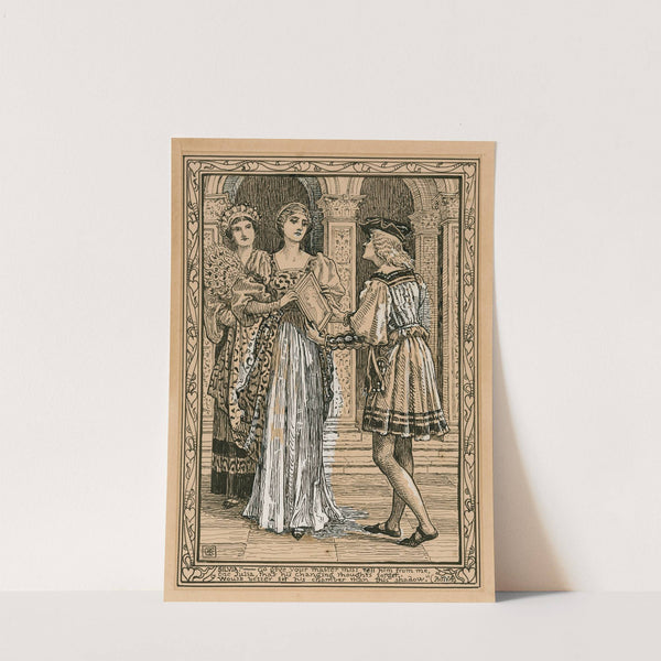 Silvia; ‘..Go give your master this, tell him from me, one Julia, that his changing thoughts forget…’ by Walter Crane