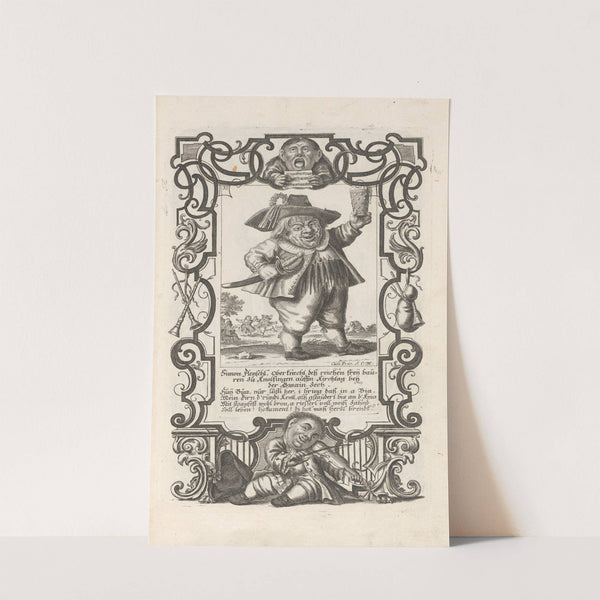 Simon Flenschl, Oberknecht deß reichen frey bauren zu Knolfingen auffm Kirchtag bey der Gmain Zech, Pl. 38 (1710-1719) by Elias Baeck