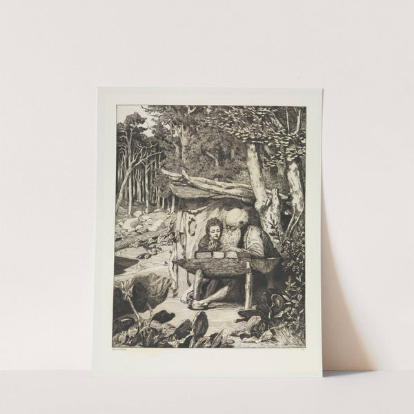 Simplici Schreibstunde (Intermezzi, Opus IV, Blatt 7) (1881) by Max Klinger
