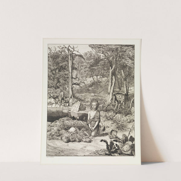 Simplicius am Grabe des Einsiedlers (Intermezzi, Opus IV, Blatt 8) (1881) by Max Klinger