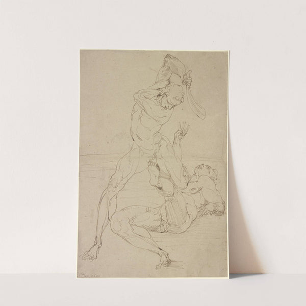 Simson erschlägt einen Philister by Luca Cambiaso