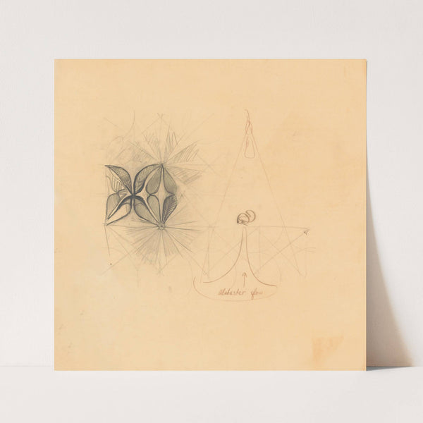 Singer showroom for Rockefeller Center, New York, New York, Petal sketch (1965) by Victor Alfred Lundy