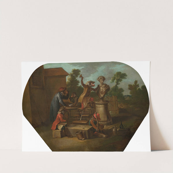 Singerie; The Sculptor (c. 1739) by Christophe Huet