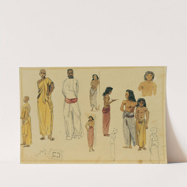 Singhalesische Priester auf Ceylon by Joseph Selleny