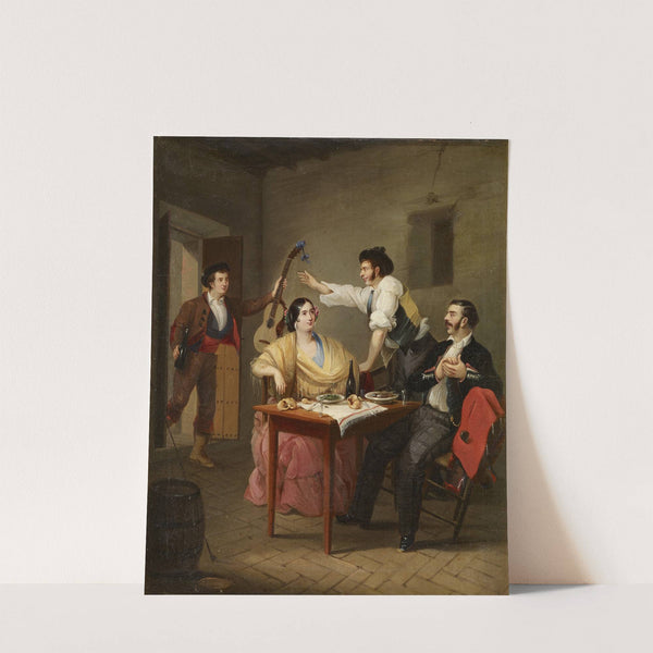 Singing at the Table (c. 1855) by Manuel Cabral Aguado Bejarano