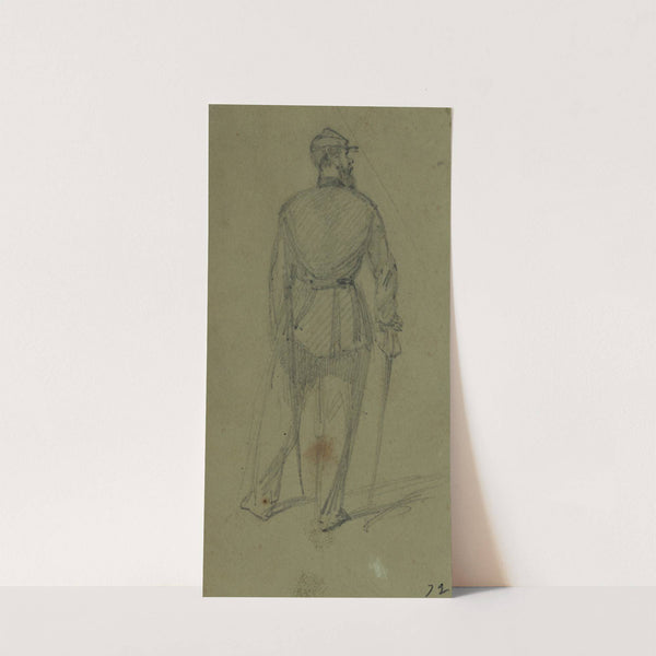 Single figure in uniform, seen from the rear by Alfred Rudolph Waud