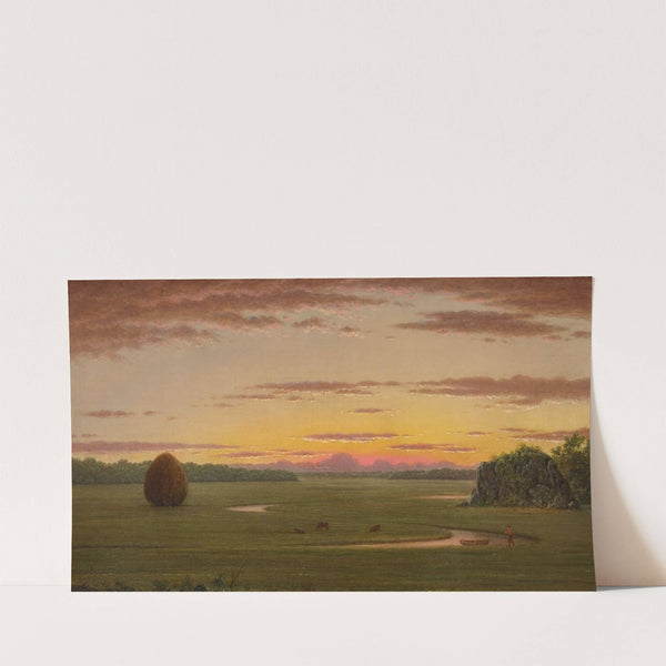 Single Haystack in a Flat Marsh (1860) by Martin Johnson Heade