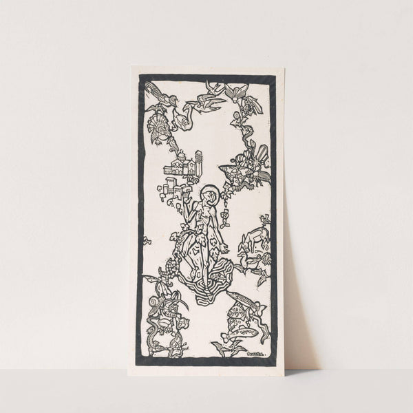 Sint Franciscus van Assisi, staand in het water, omringd door dieren by Reijer Stolk