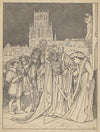 Sint Nicolaas met een vrouw, Piet en twee paarden