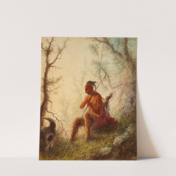 Sioux Indian at a Grave by Alfred Jacob Miller