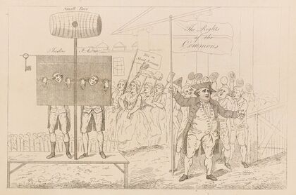 Sir Cecil Wray in the pillory (1783)