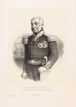Sir Charles Napier, K.C.B. Commandant en Chef de la Flotte Anglaise, dans la mer Baltique (1854)