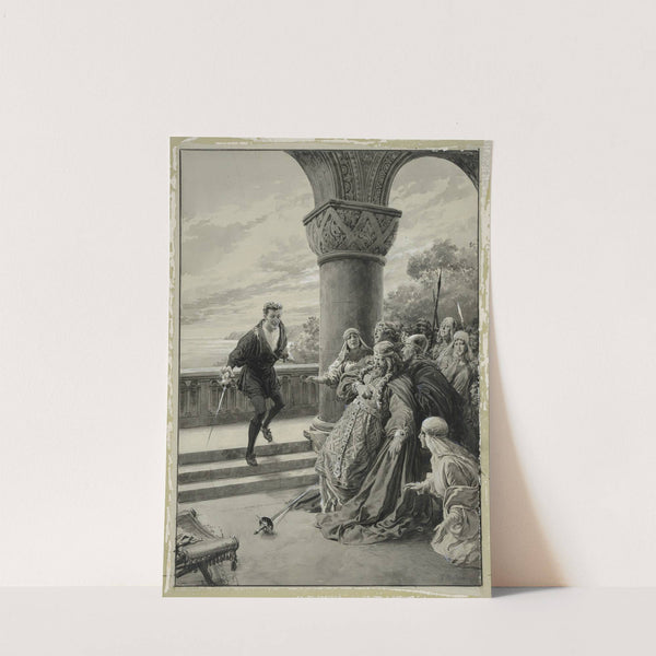 Sir Johnston Forbes-Roberston as Hamlet by Fortunino Matania