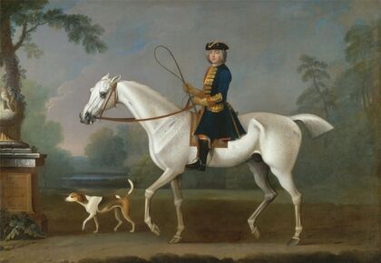 Sir Roger Burgoyne Riding ‘Badger’