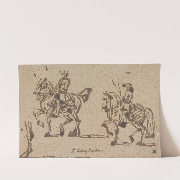 Sir Sidney Meadows Schooling a Horse by James Seymour