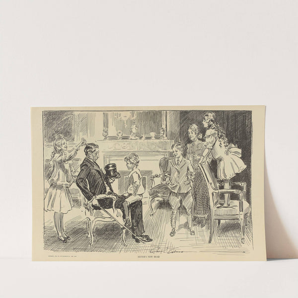 Sister’s new beau (1900-1905) by Charles Dana Gibson
