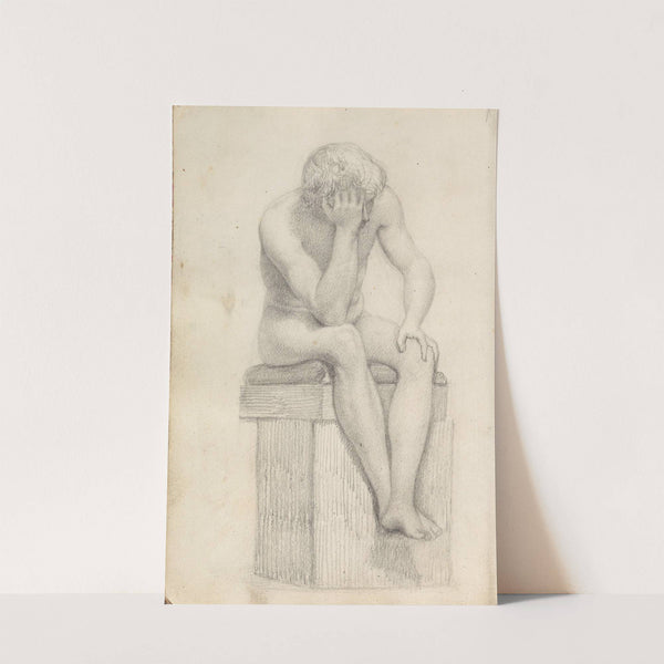 Sittende akt (1835) by Adolph Tidemand