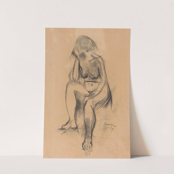 Sittende akt by Ludvig Karsten