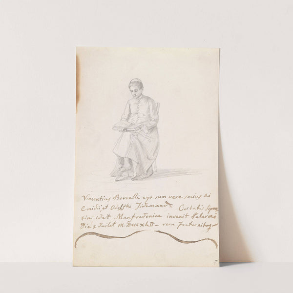 Sittende prest (1842) by Adolph Tidemand